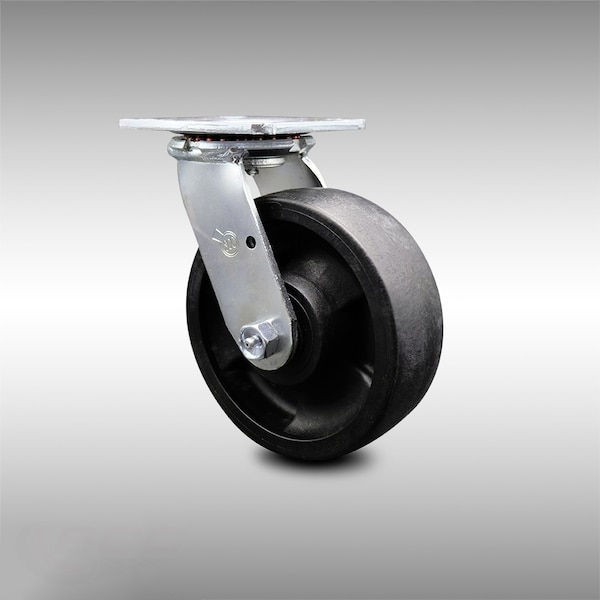 6 Inch Stainless Steel Glass Filled Nylon Wheel Swivel Caster with Ball Bearing